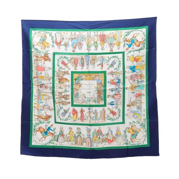 Hermes COSTUMES CIVILS ACTUELS Silk Scarf - Picture 1 of 7